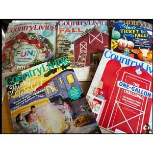 Lot of 5 Country Living Magazines from 2018 NEW Some SEALED